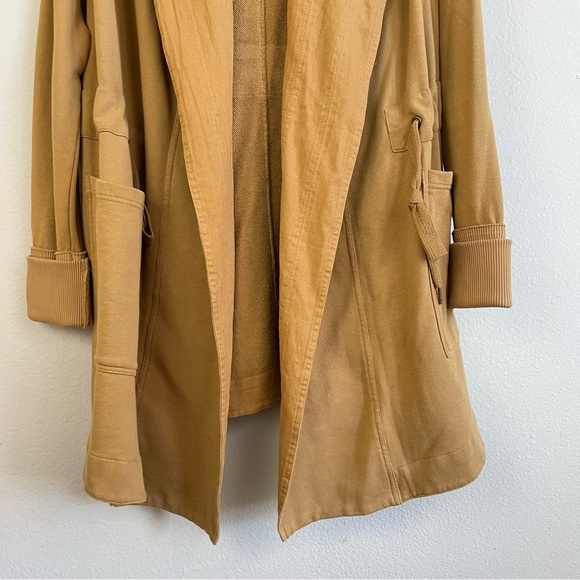 Free People Brentwood Cardigan Hooded Oversized Tan Coat Size Large - Picture 5 of 10
